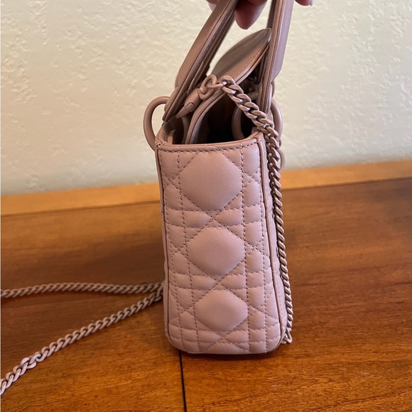 Dior Mini Lady Bag in Ultramatte Dusty Mauve - Picture 7 of 8